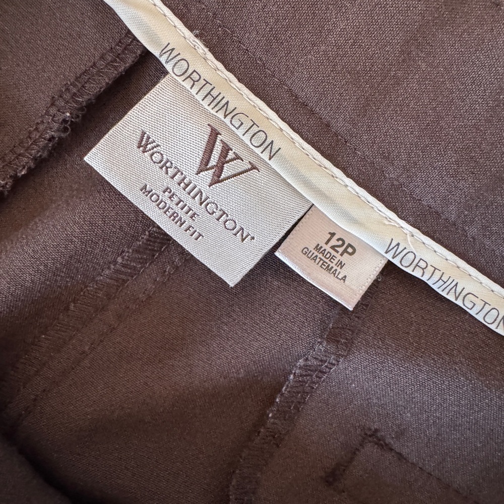 Worthington Modern Fit Trousers in Rich Brown - 12 petite - Picture 3 of 3